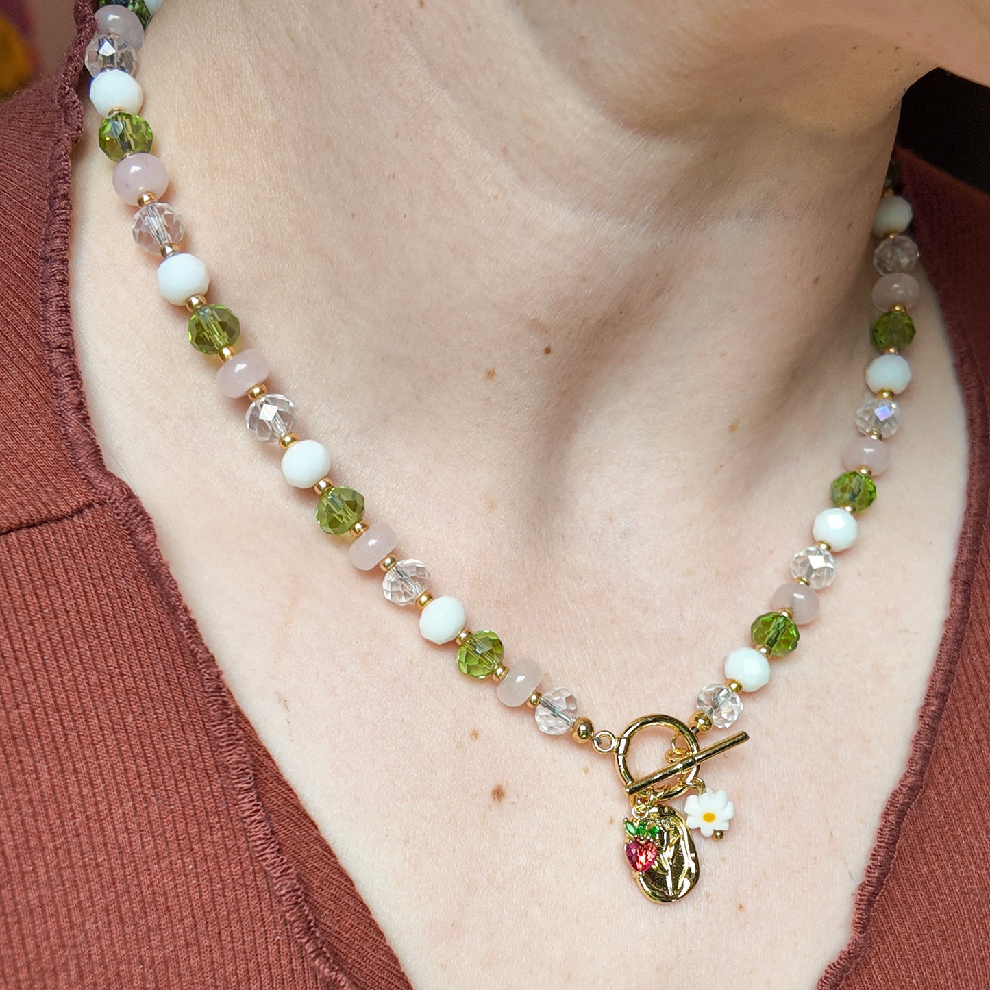 Sweet Strawberry Garden Necklace