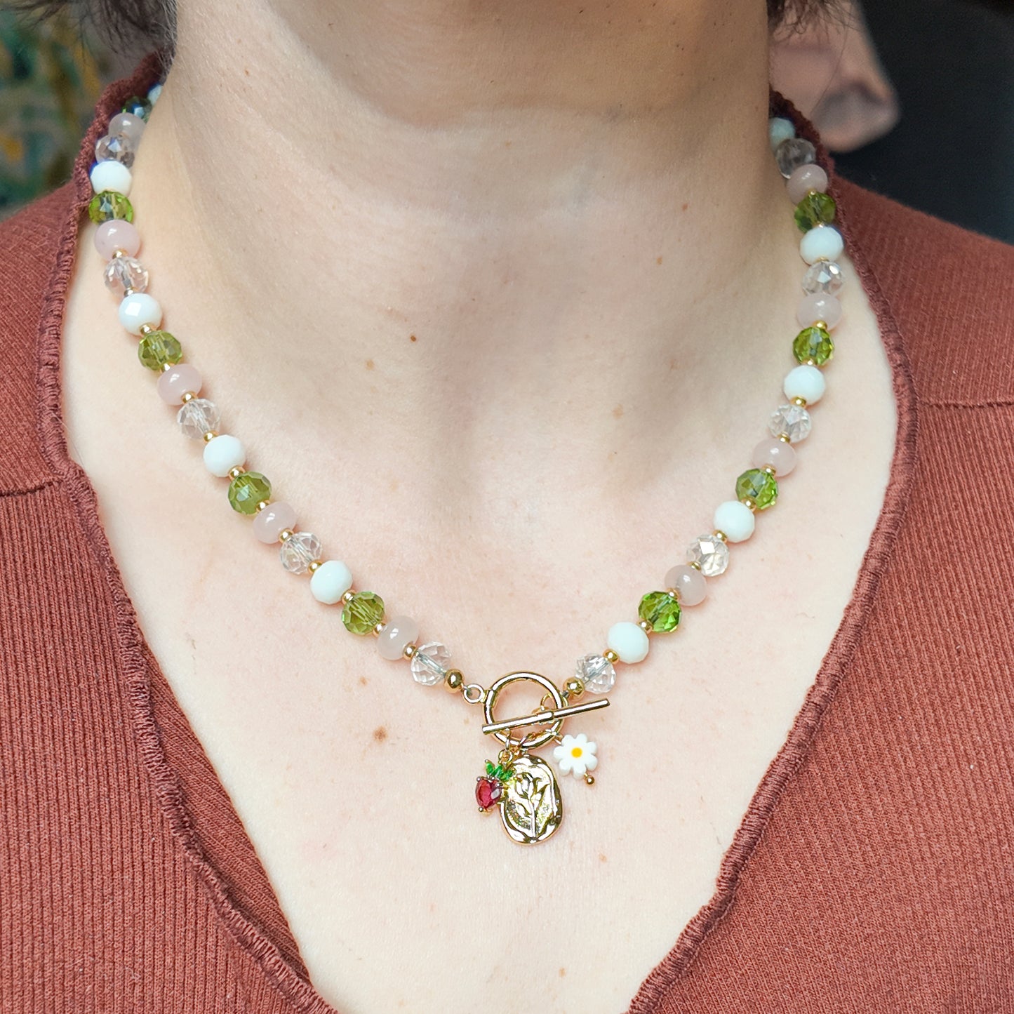 Sweet Strawberry Garden Necklace