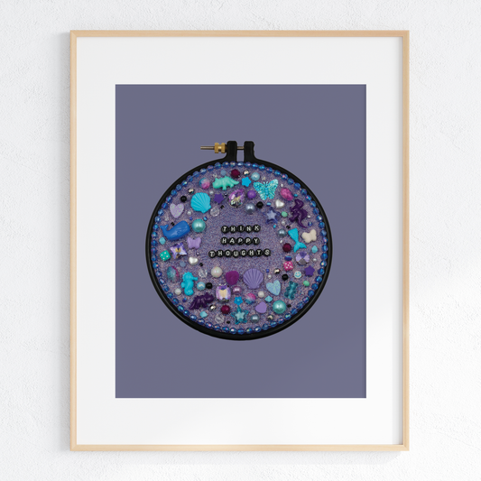 "Think happy thoughts" print